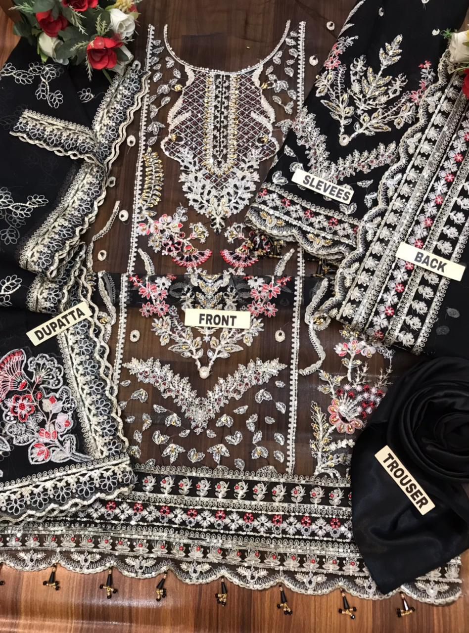 GULAAL Organza Embroidered luxury Suit