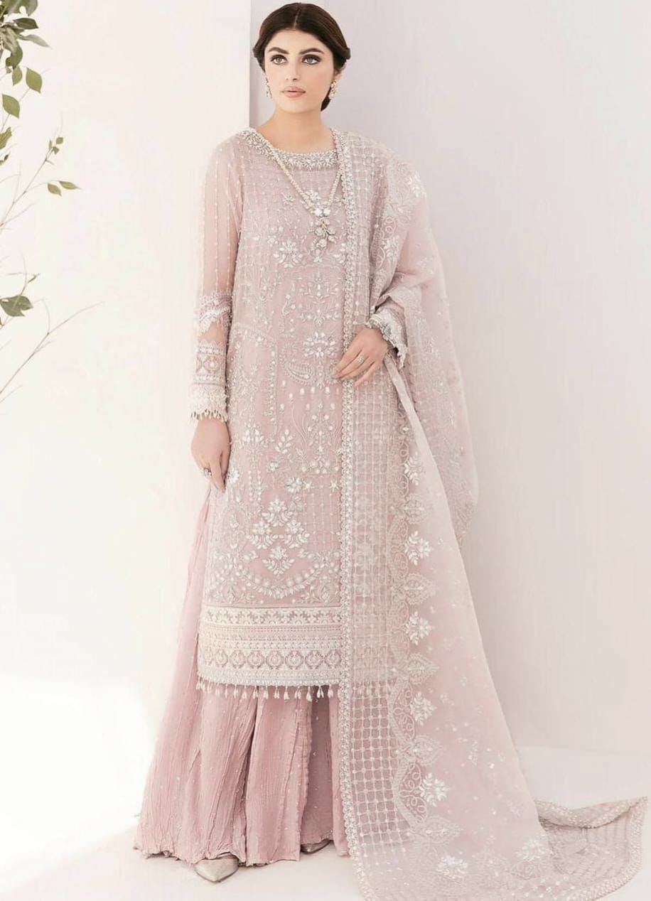 BAROQUE Organza Embroidered luxury Suit