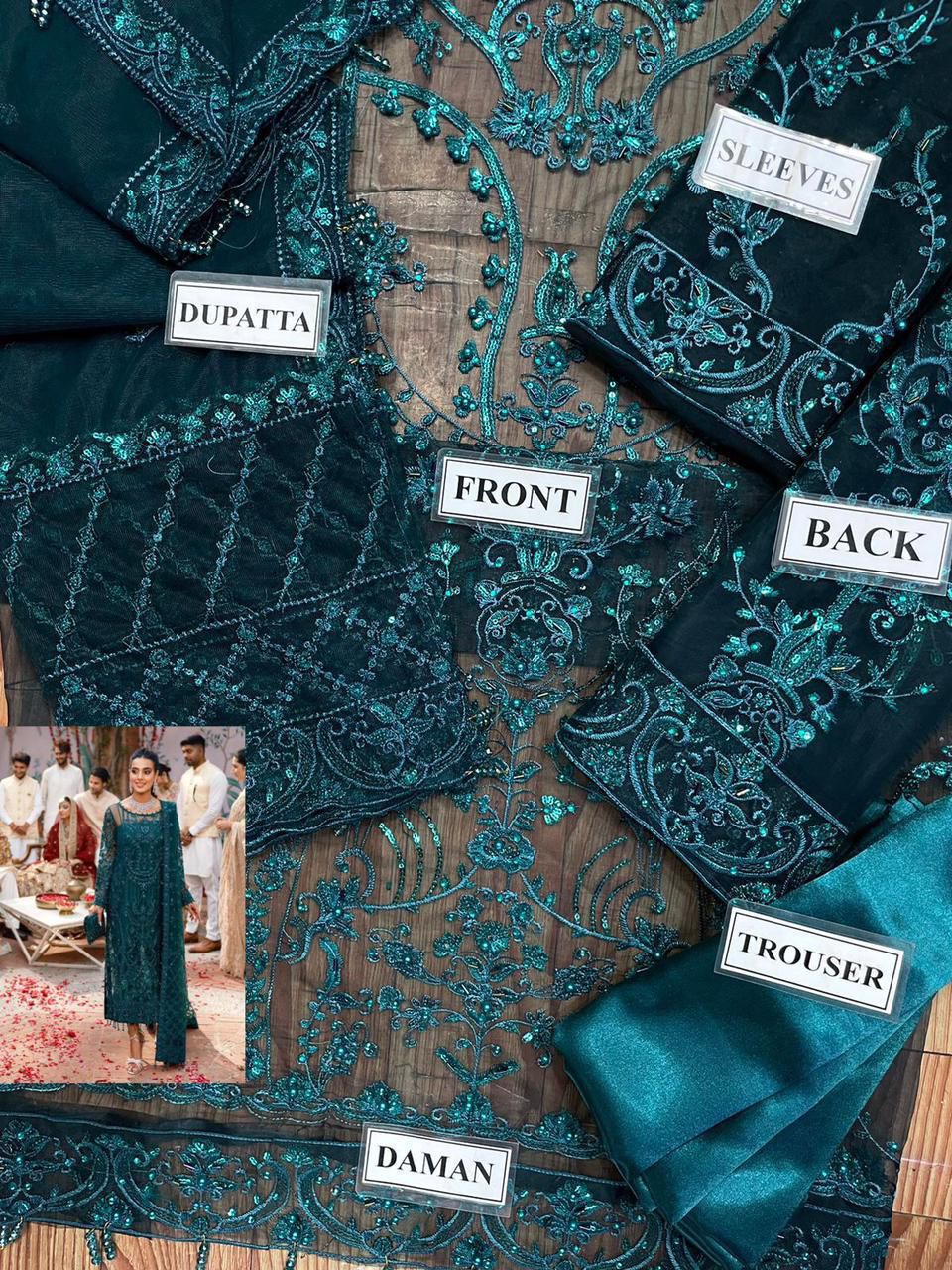 KANWAL MALIK ORGANZA EMBROIDERED SUIT