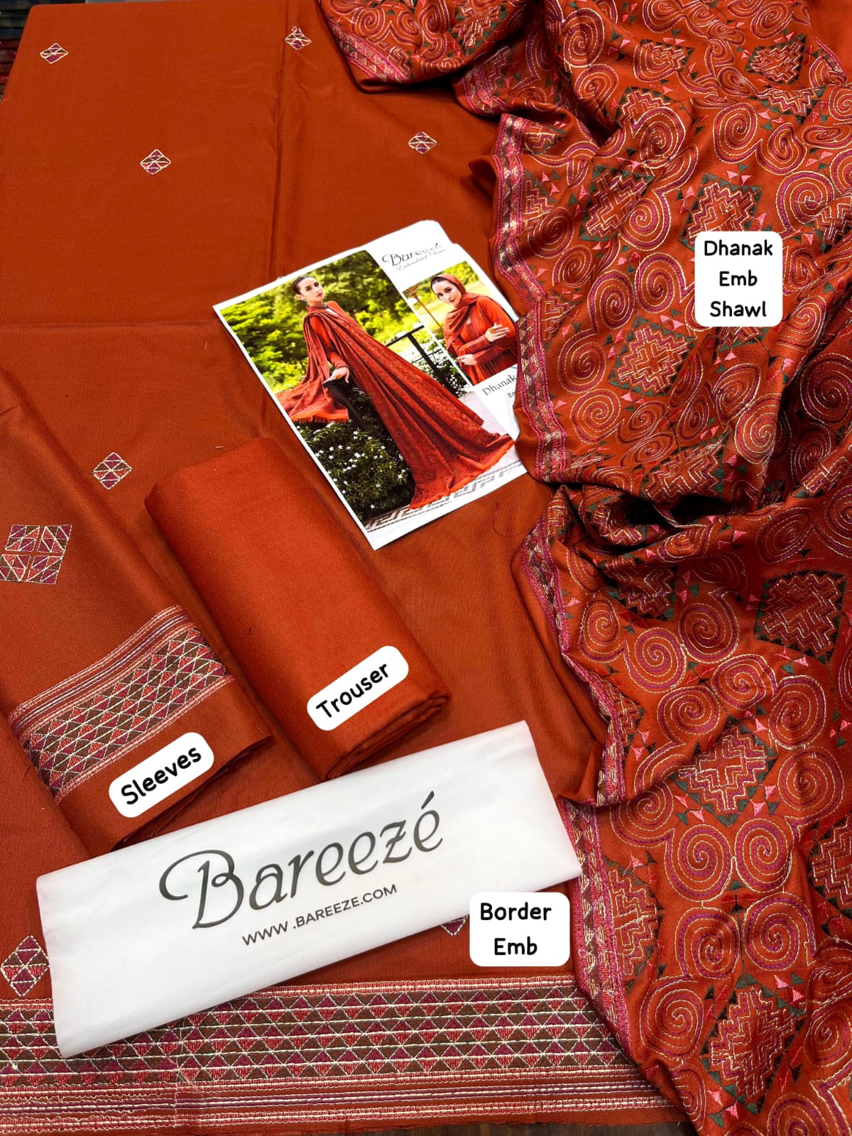 BAREEZE PREMIUM HEAVY EMBROIDERED DHANAK VOL