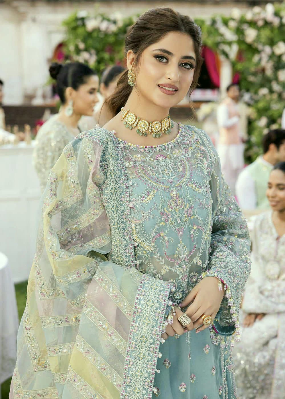 KANWAL MALIK Organza Embroidered Suit