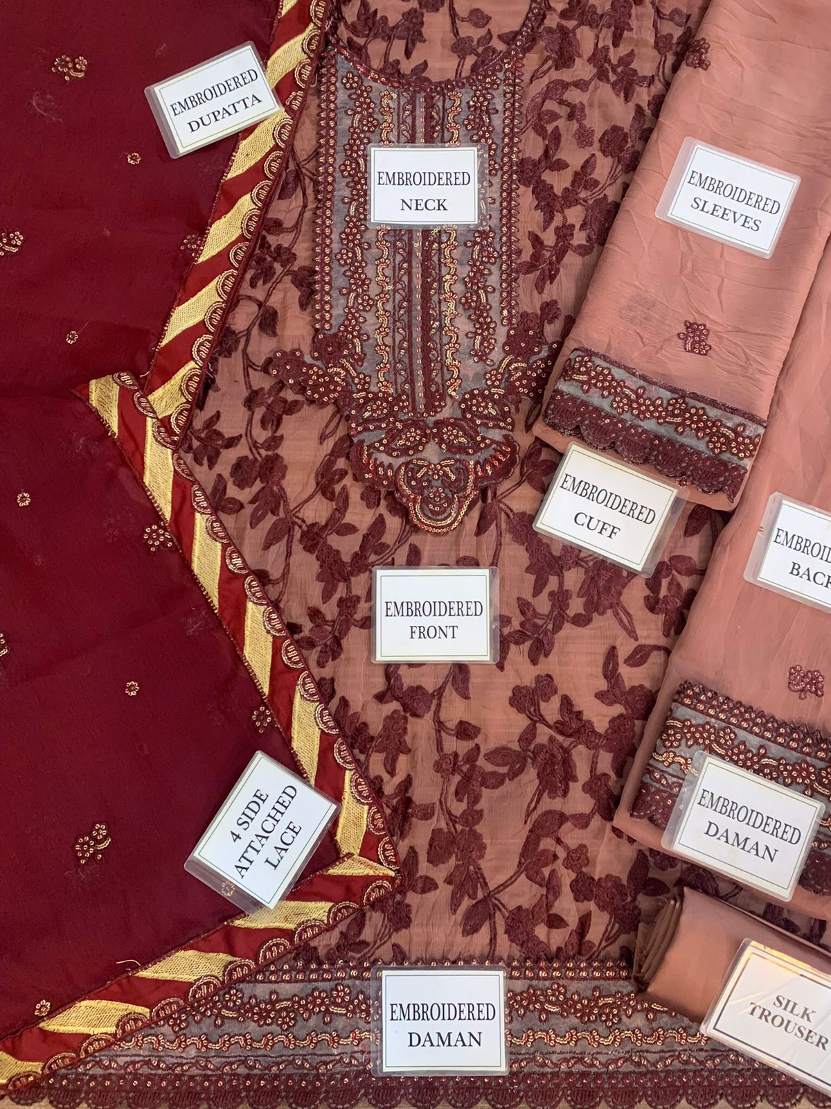 ASIM JOFA Chiffion Embroidered