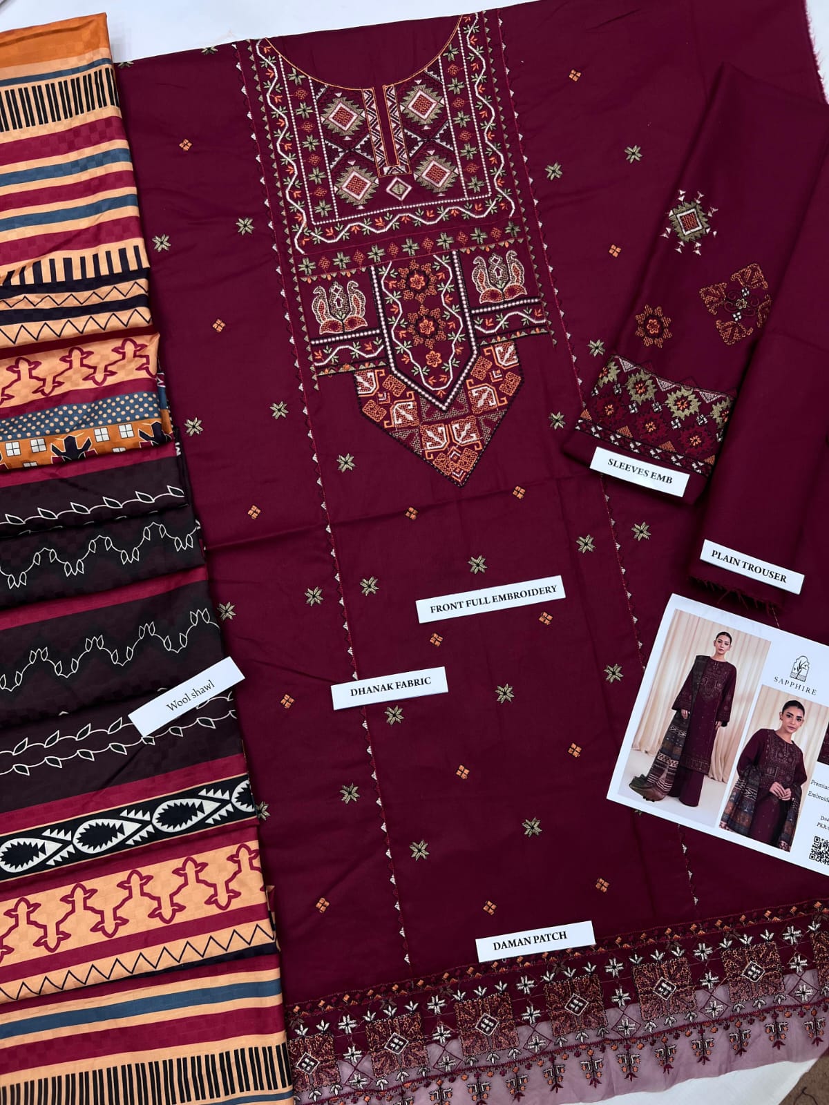 Sapphire Brand Luxury Embroidered Article