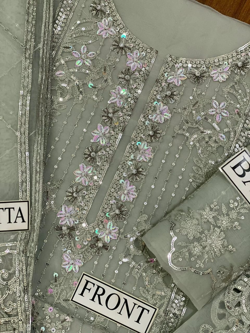 ADAN LIBAS Organza Embroidered Cutwork