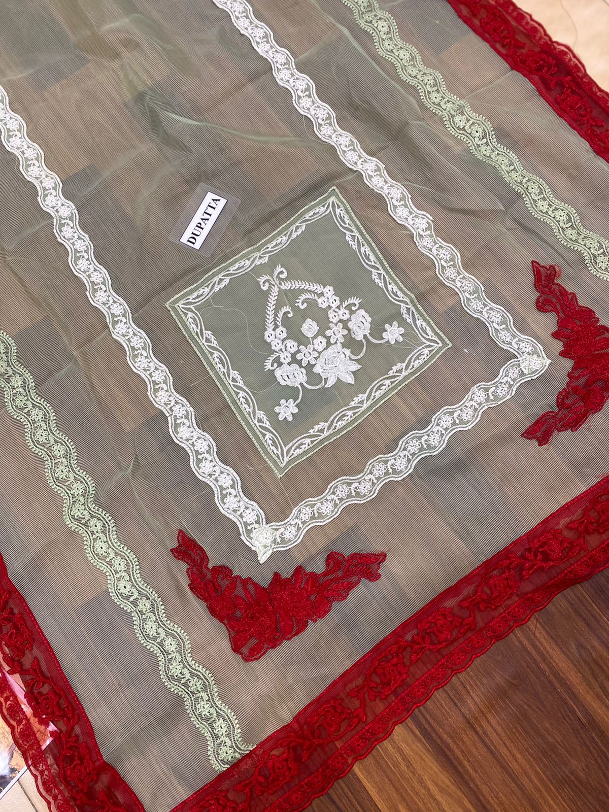 CRIMSON Chikankari Embriodered lawn cotton luxury Suit