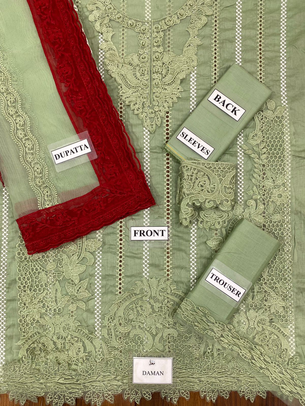 CRIMSON Chikankari Embriodered lawn cotton luxury Suit