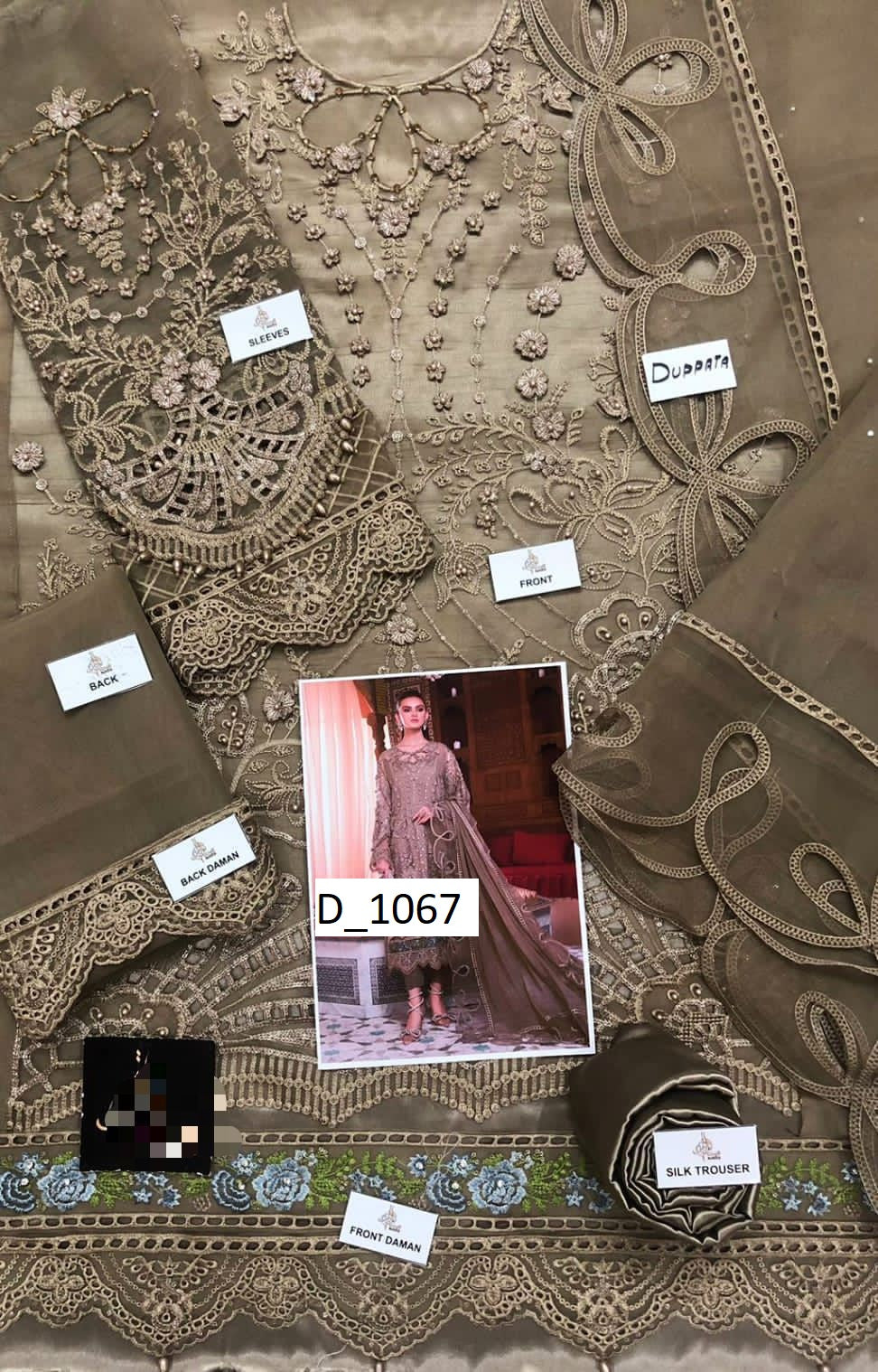 MARIA.B organza embroidered Suit