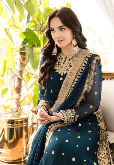 BRAND LUXURY CHIFFON EMBROIDERED ARTICLE