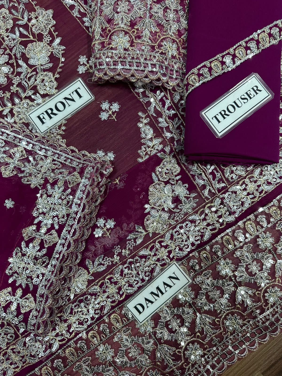 BRAND LUXURY CHIFFON EMBROIDERED ARTICLE