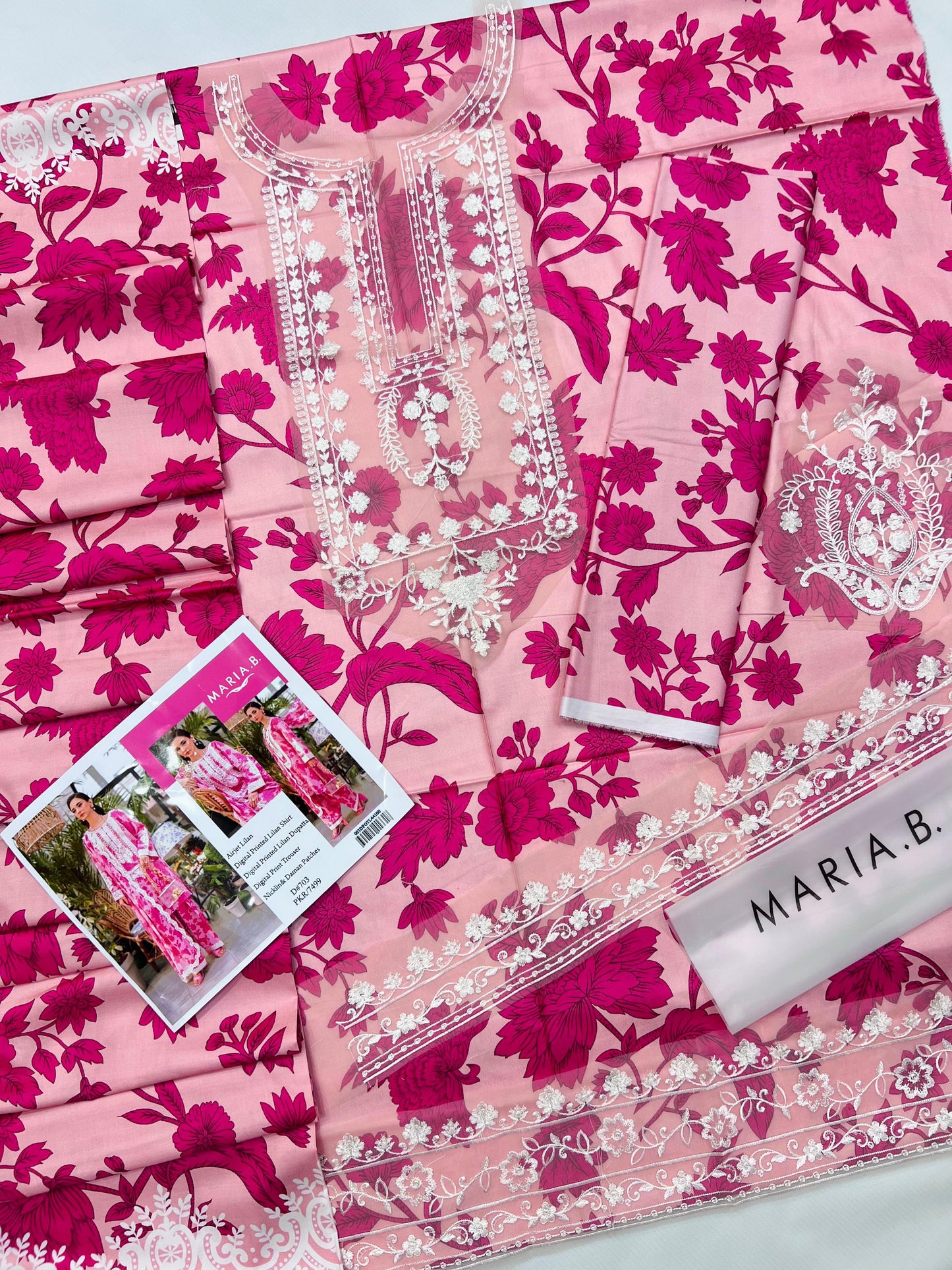 MARIA.B BRAND PRINTED EMBROIDERD ARTICLE