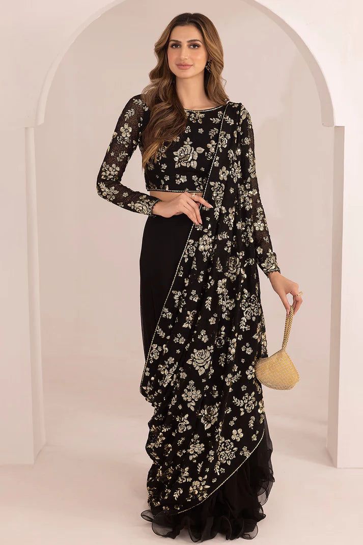 JAZMIN SAREE CHIFFON EMBOROIDERED LUXURY COLLECTION
