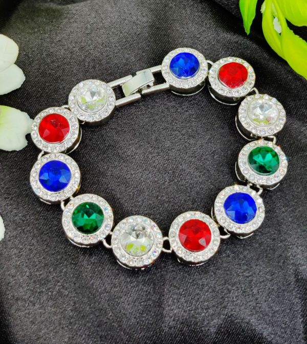 1 Piece Imported Exquisite Adjustable Heart Crystal Bracelet – Imported Elegance | Best Quality Artificial Bracelet For Girls & Women | Bracelet For Every Occasion | Elegant Design
