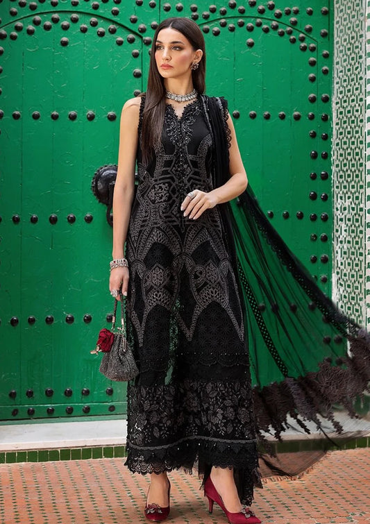 Maria B Embroidered Suits Unstitched 3 Piece MB25VL D-12B - Luxury Collection