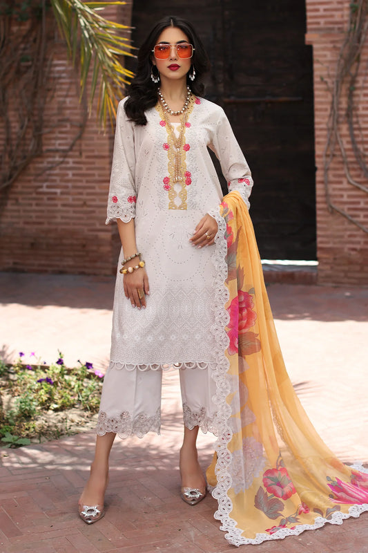 3-PC Unstitched Embroidered Lawn Collection CCS-4-20 By Charizma