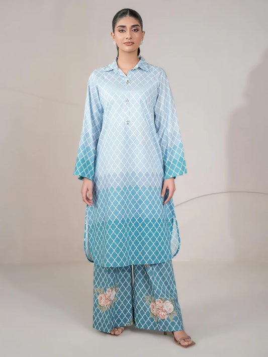 Limelight Summer Unstitched Paste Printed Lawn 2Pc Suit U4333 Blue