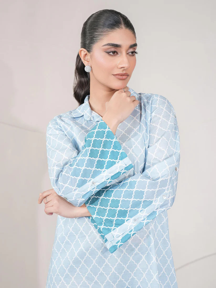 Limelight Summer Unstitched Paste Printed Lawn 2Pc Suit U4333 Blue