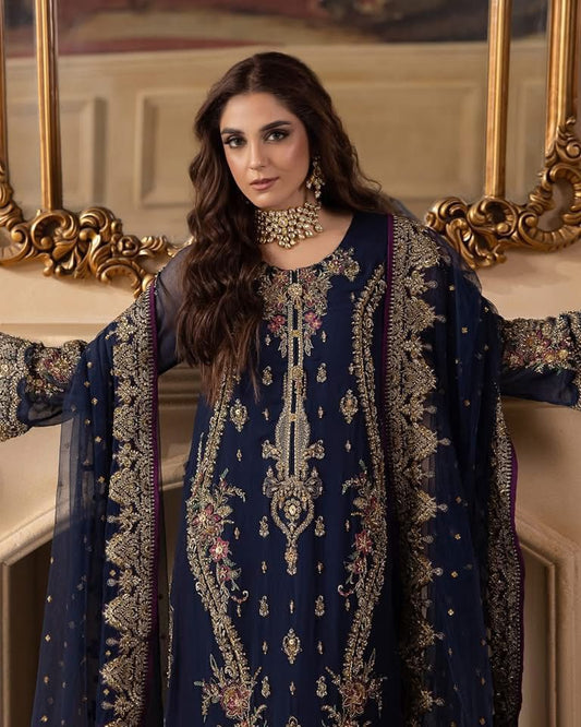 CHARIZMA chiffon viscos wedding unstitched suit