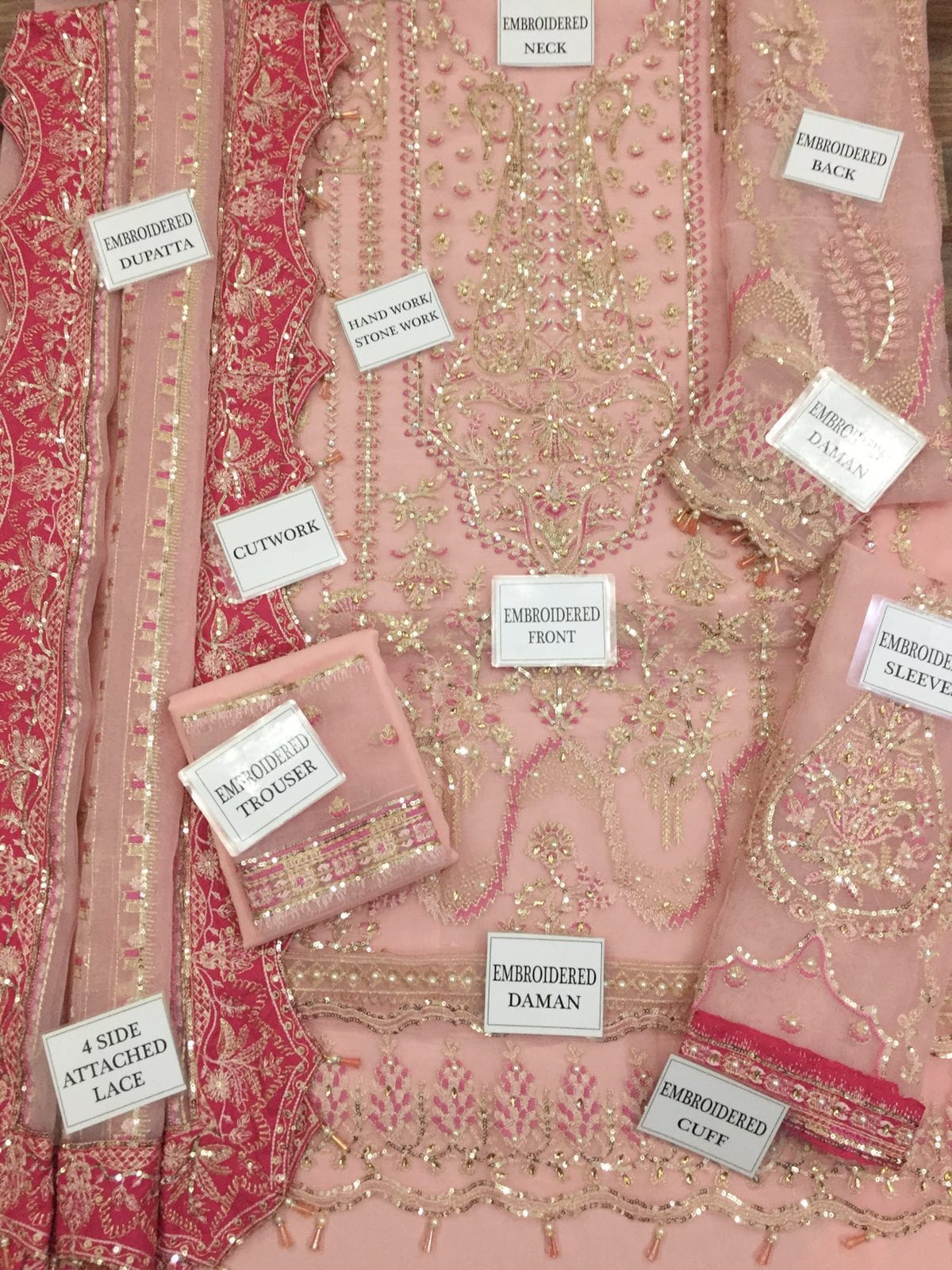 AFROZEH organza embroidered luxury unstitched