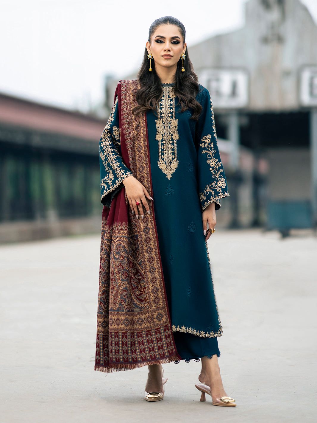Izel Brand Luxury Embroidered Suit