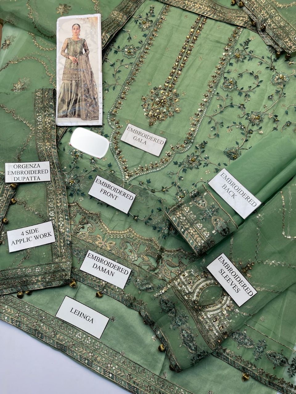 MARIA.B Organza Embroidered luxury Suit