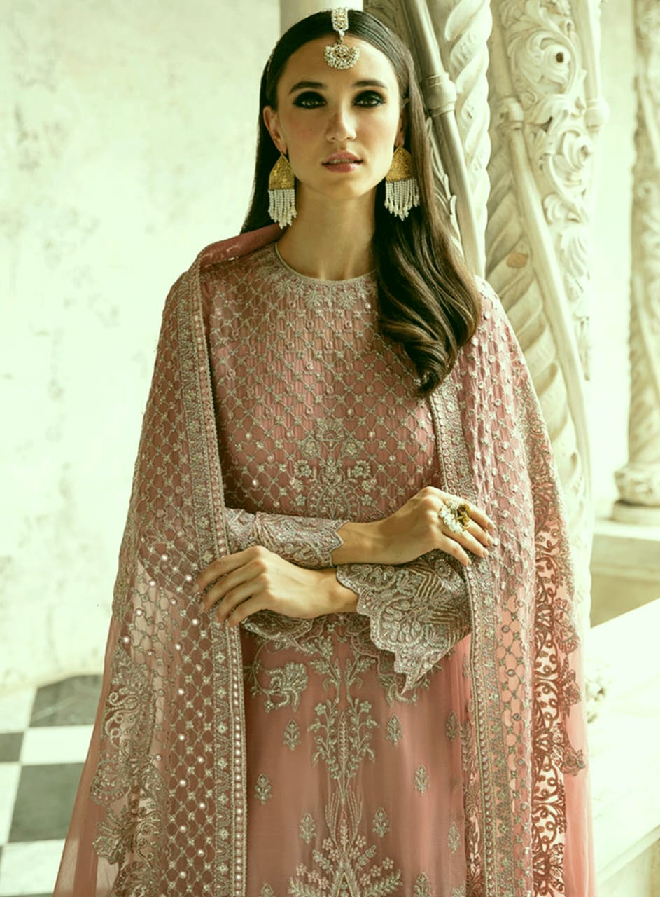 AFROZEH Organza Embroidered luxury Suit