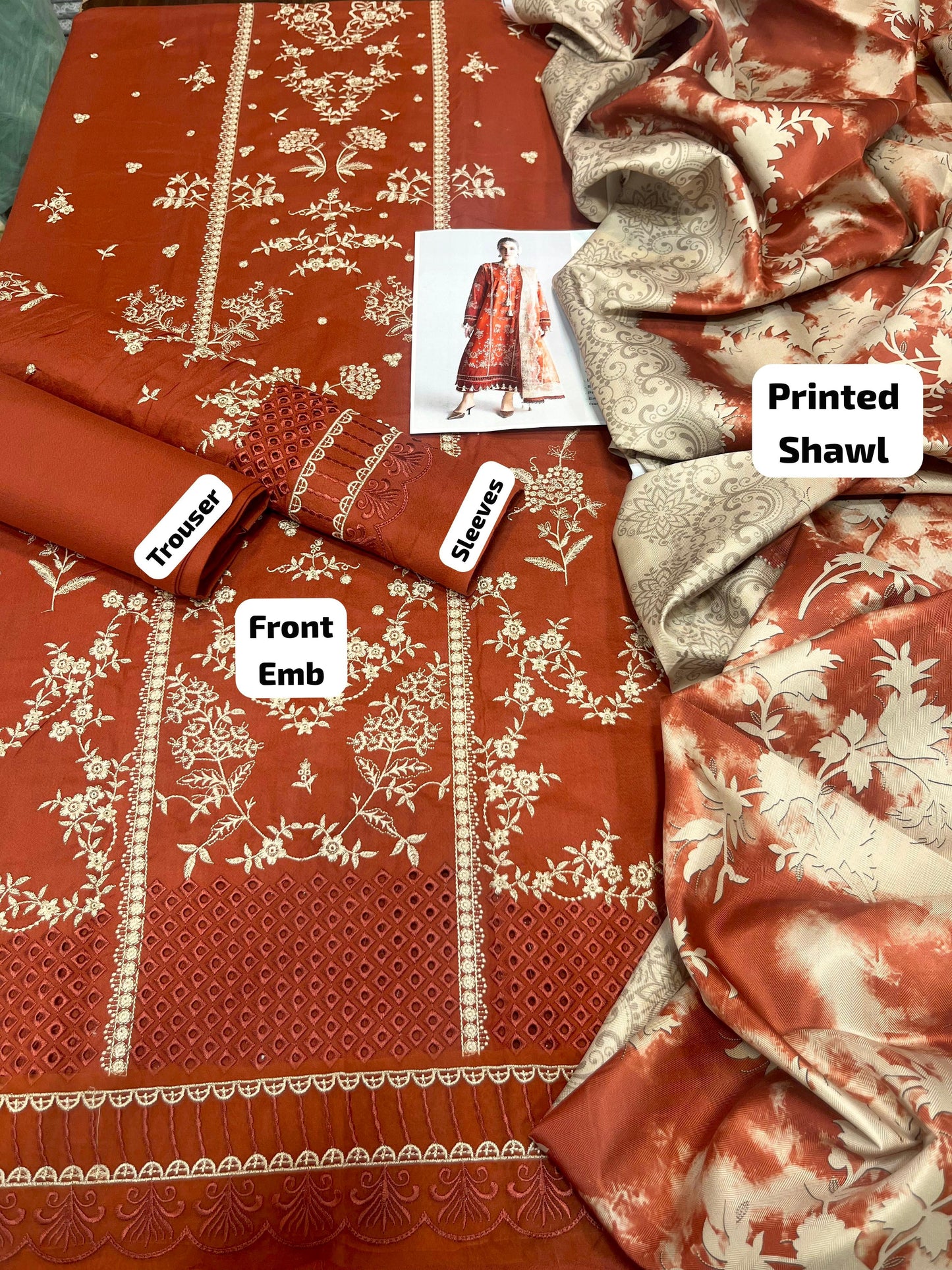 Premium Hussain Rehar Brand Luxury Embroidered Article