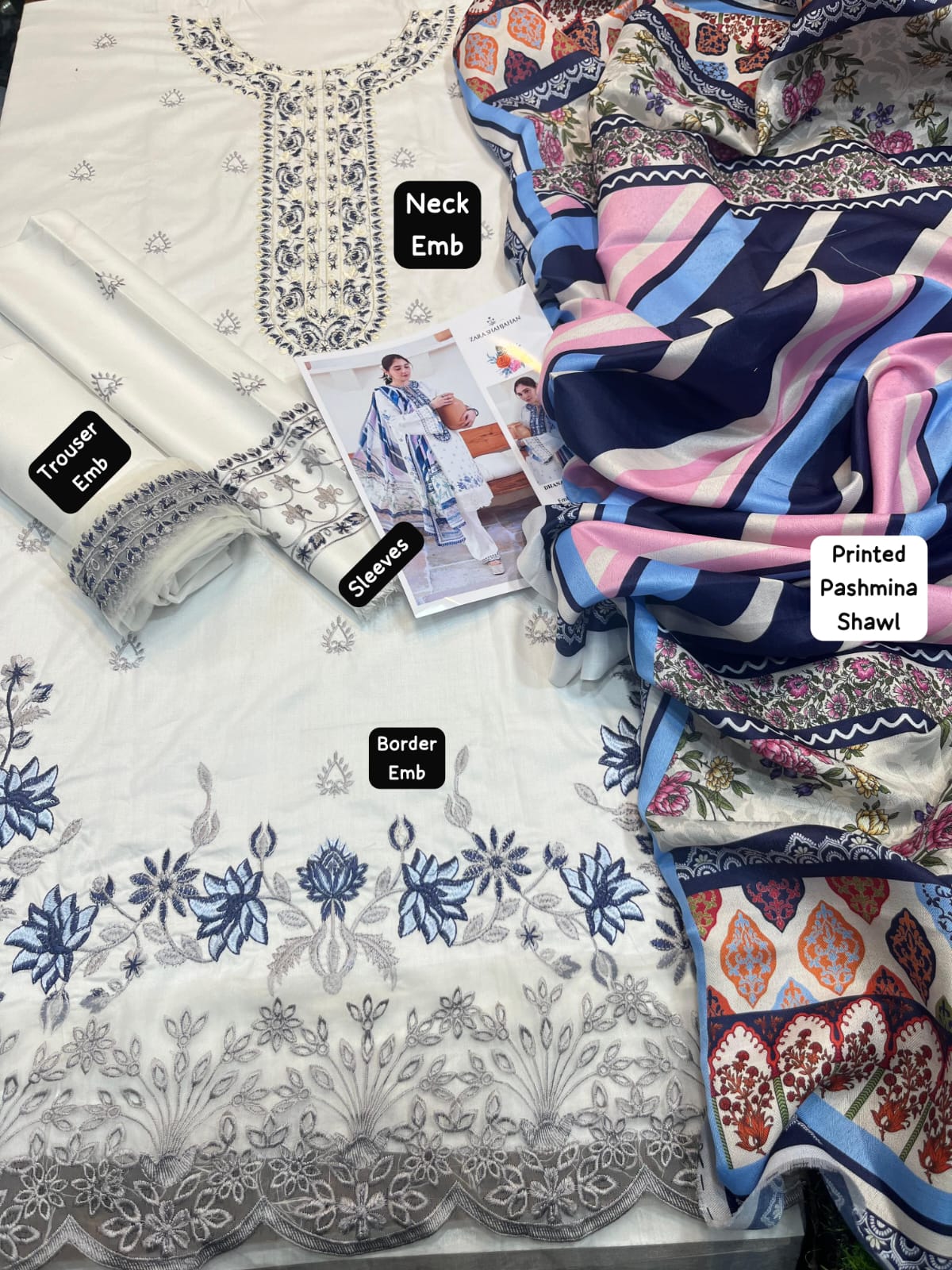 Coco By ZaraShajan Brand Luxury Embroidered Article