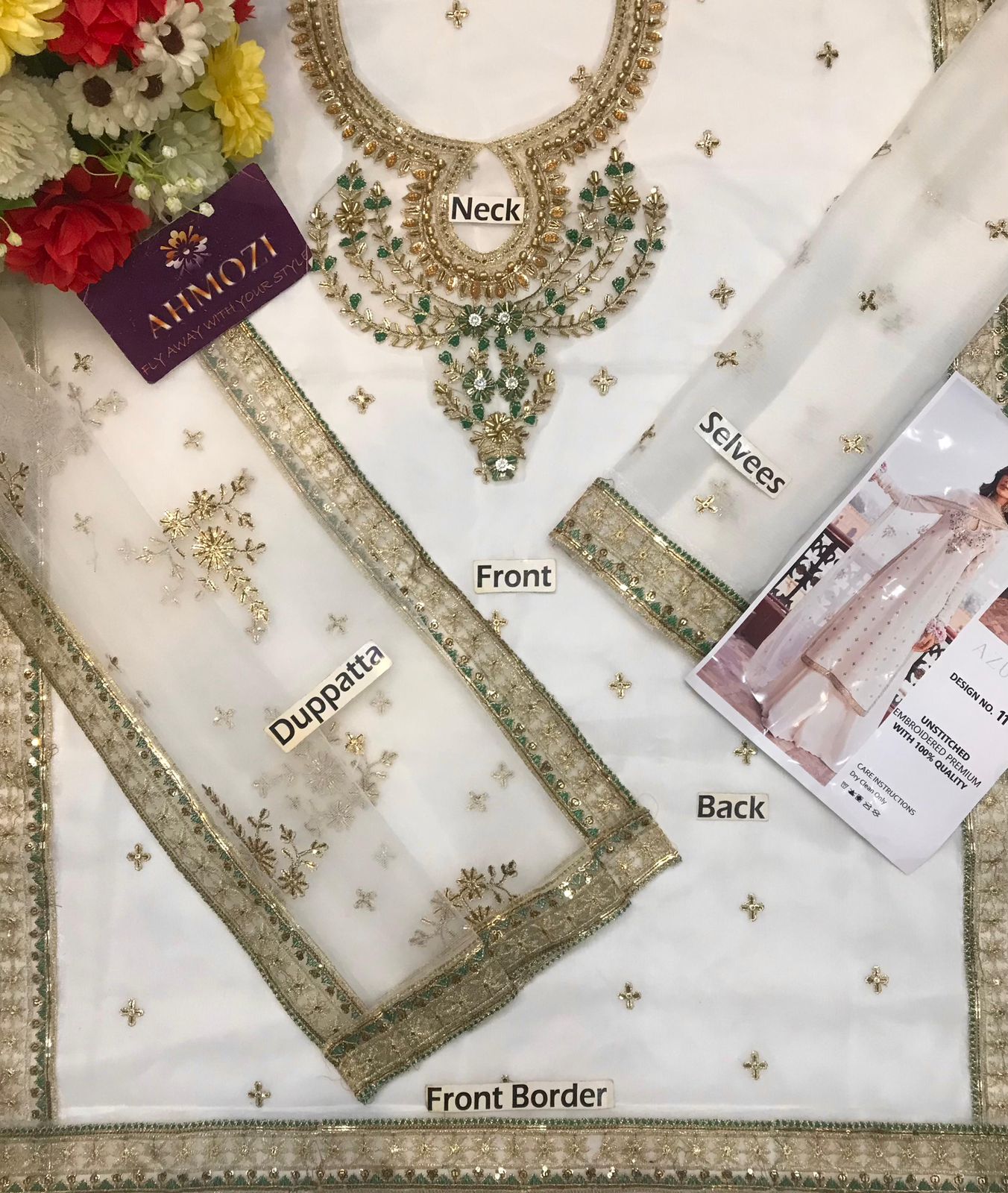 Azure Brand Luxury Chiffon Embroidered Collection