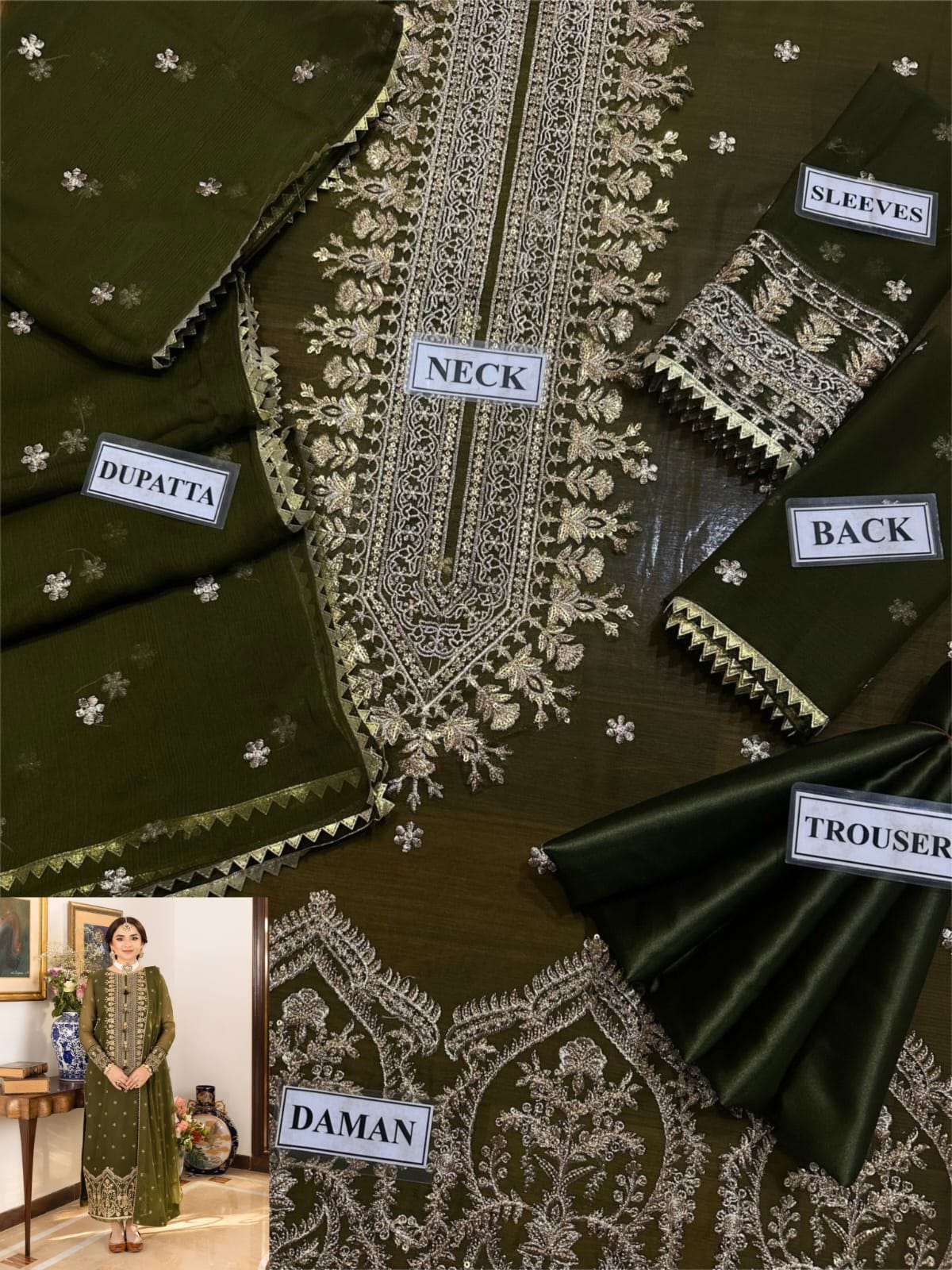 ASIM JOFA-Chiffon Embroidered Luxury Unstitched 3pc