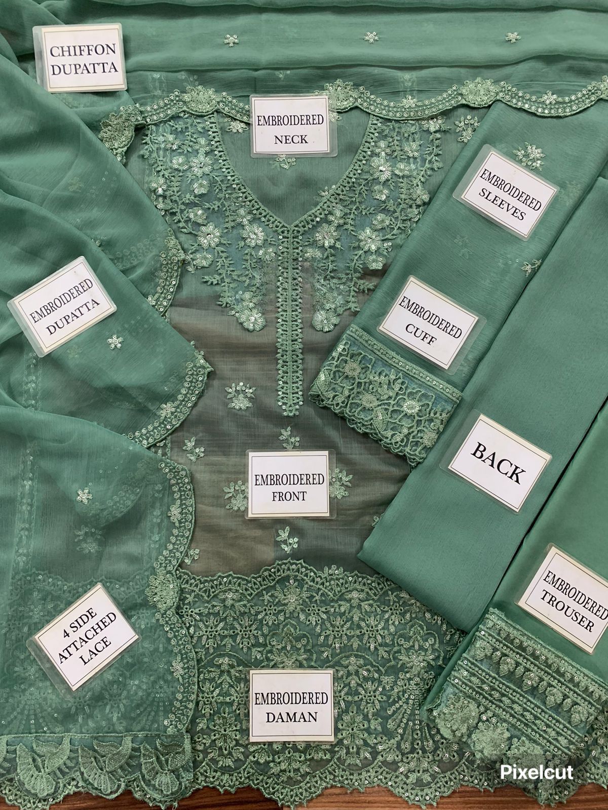 Azure Brand Luxury Chiffon Embroidered Collection