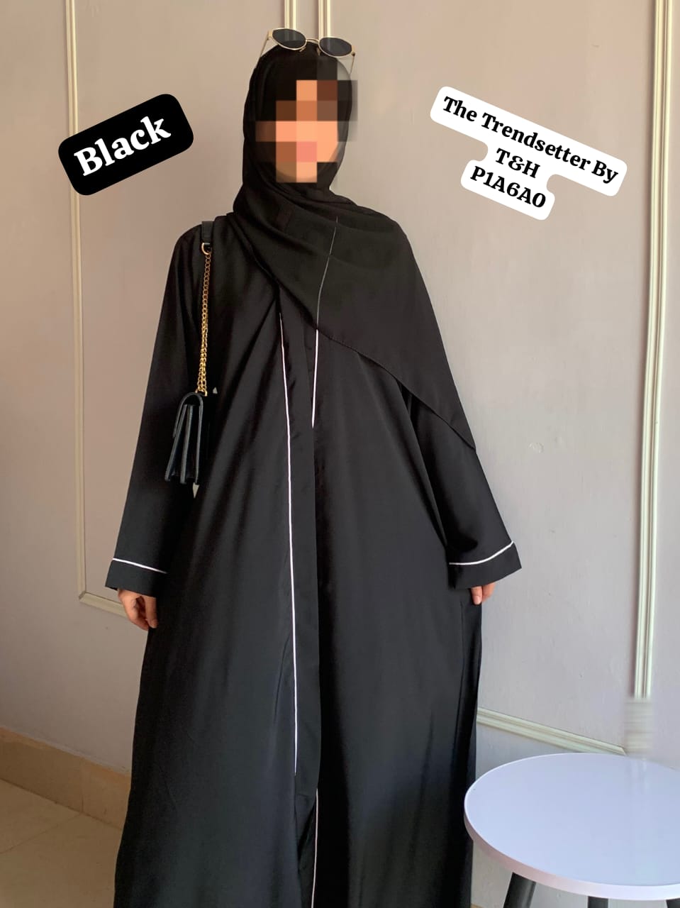 Front Open Pippin Abaya
