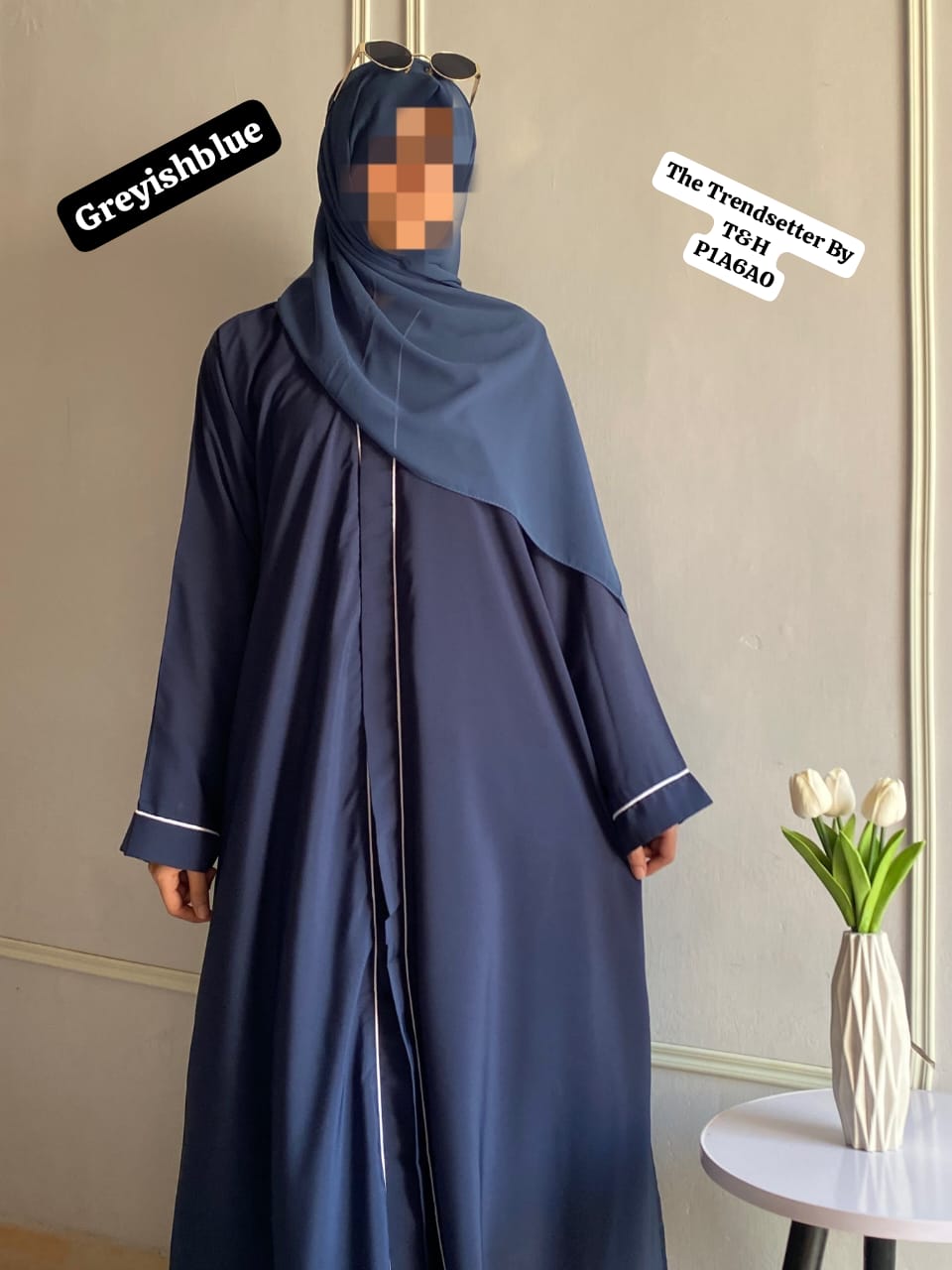 Front Open Pippin Abaya