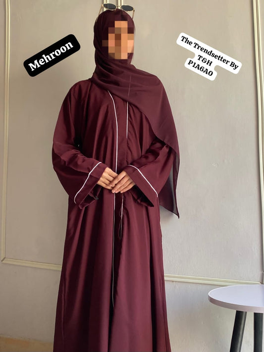Front Open Pippin Abaya