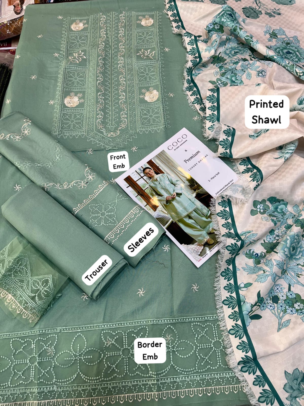 CoCo By Zarashahan Brand Luxury Embroidered Article