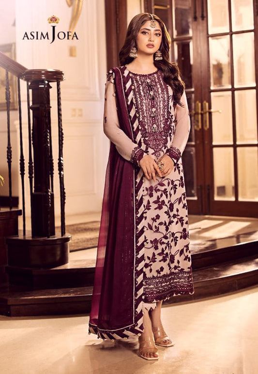 ASIM JOFA Chiffion Embroidered