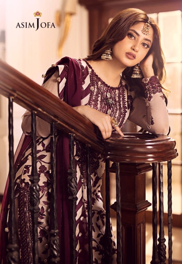 ASIM JOFA Chiffion Embroidered