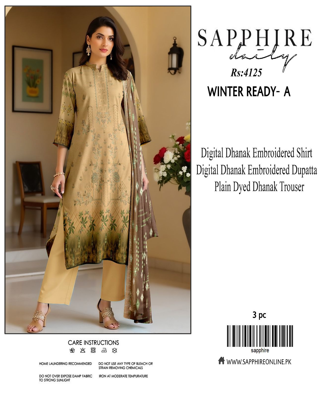 SAPPHIRE DHANAK EMBROIDERY COLLECTION