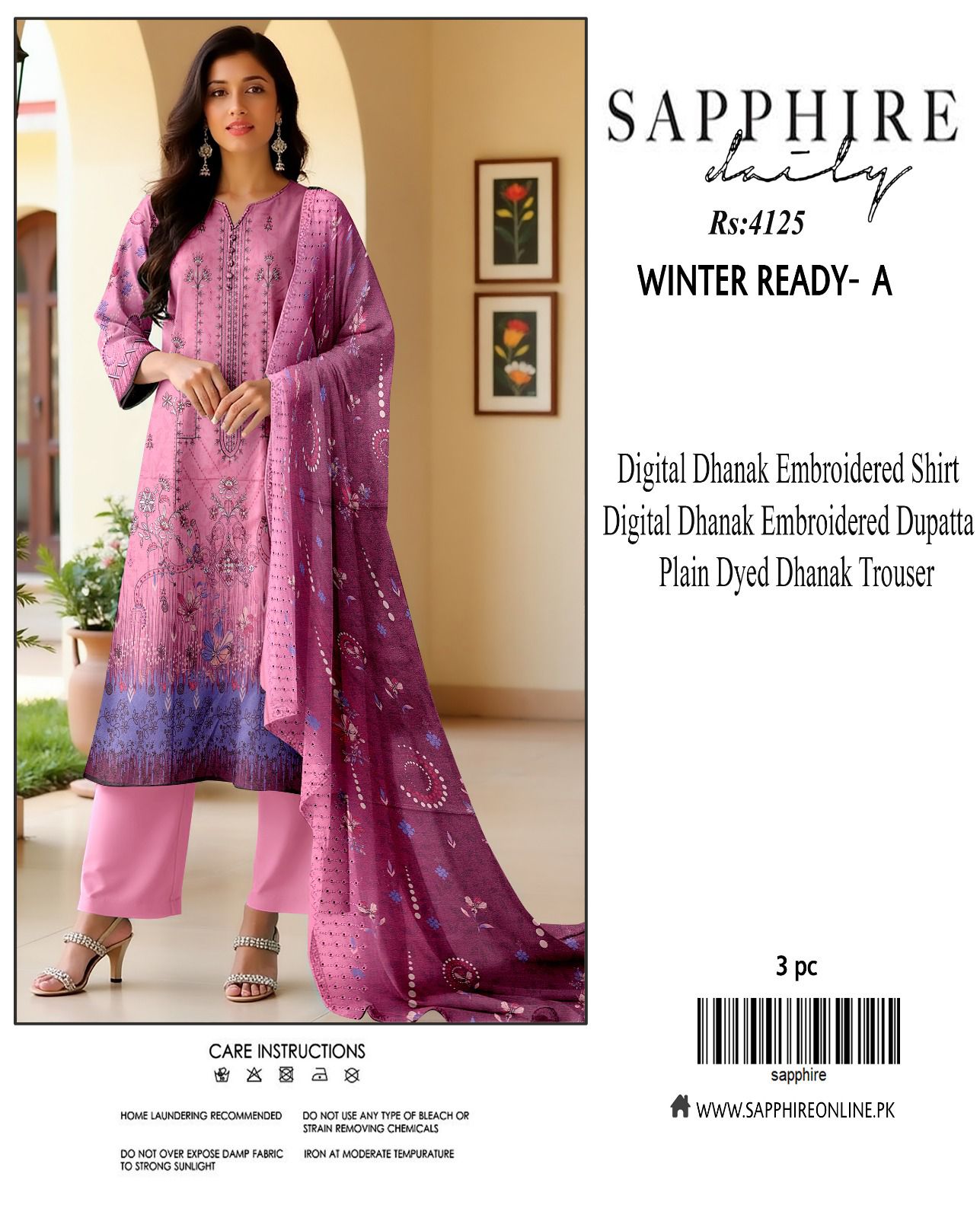 SAPPHIRE DHANAK EMBROIDERY COLLECTION