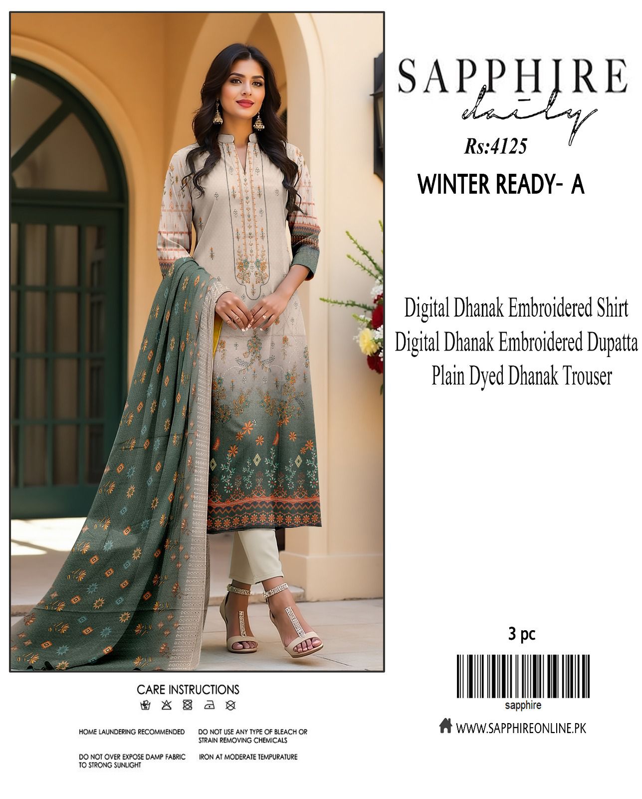 SAPPHIRE DHANAK EMBROIDERY COLLECTION