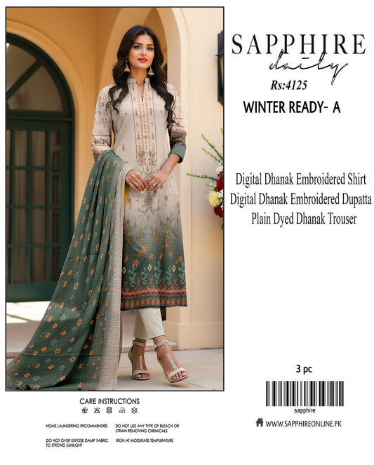 SAPPHIRE DHANAK EMBROIDERY COLLECTION