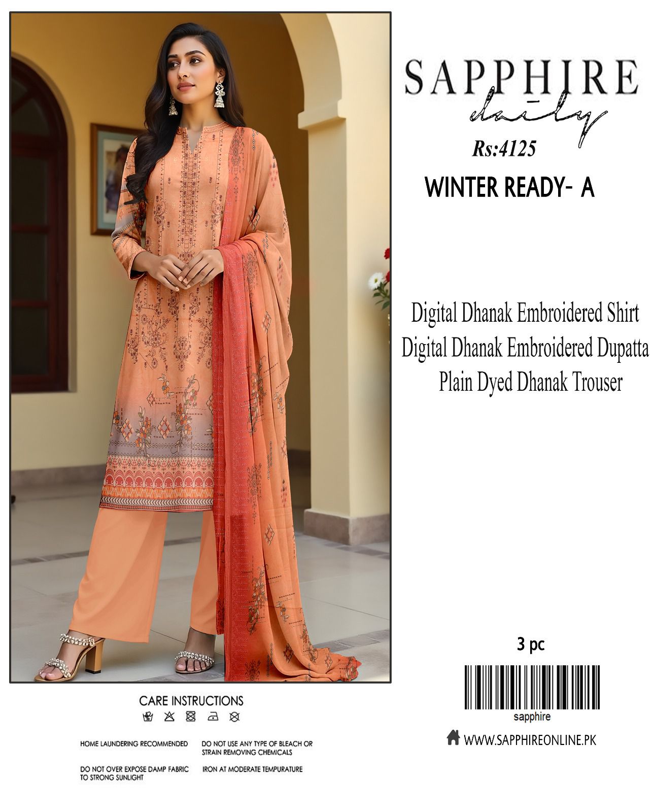 SAPPHIRE DHANAK EMBROIDERY COLLECTION