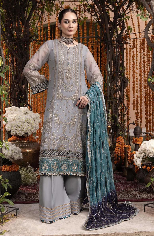 ADAN LIBAS Chiffon Embroidered luxury unstitched Suit