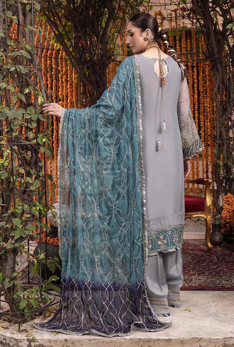 ADAN LIBAS Chiffon Embroidered luxury unstitched Suit