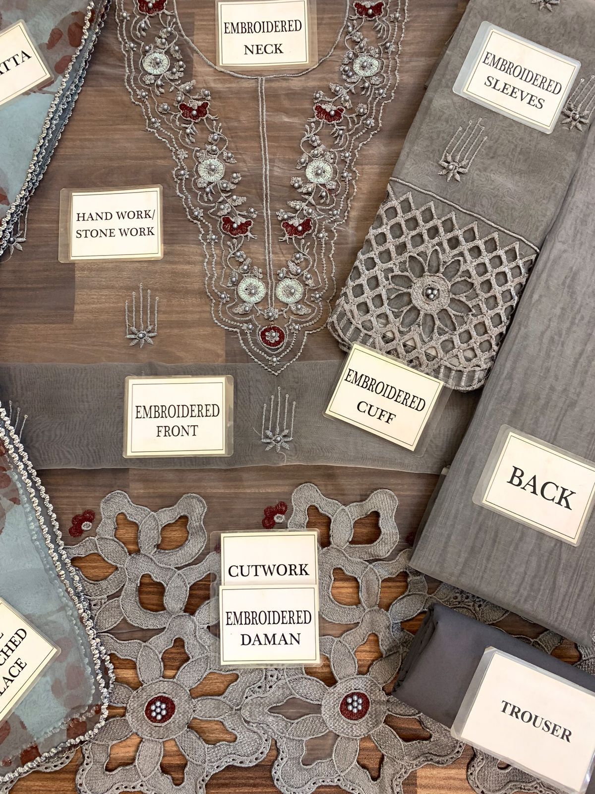 MUSHQ organza embroidered unstitched 3pc