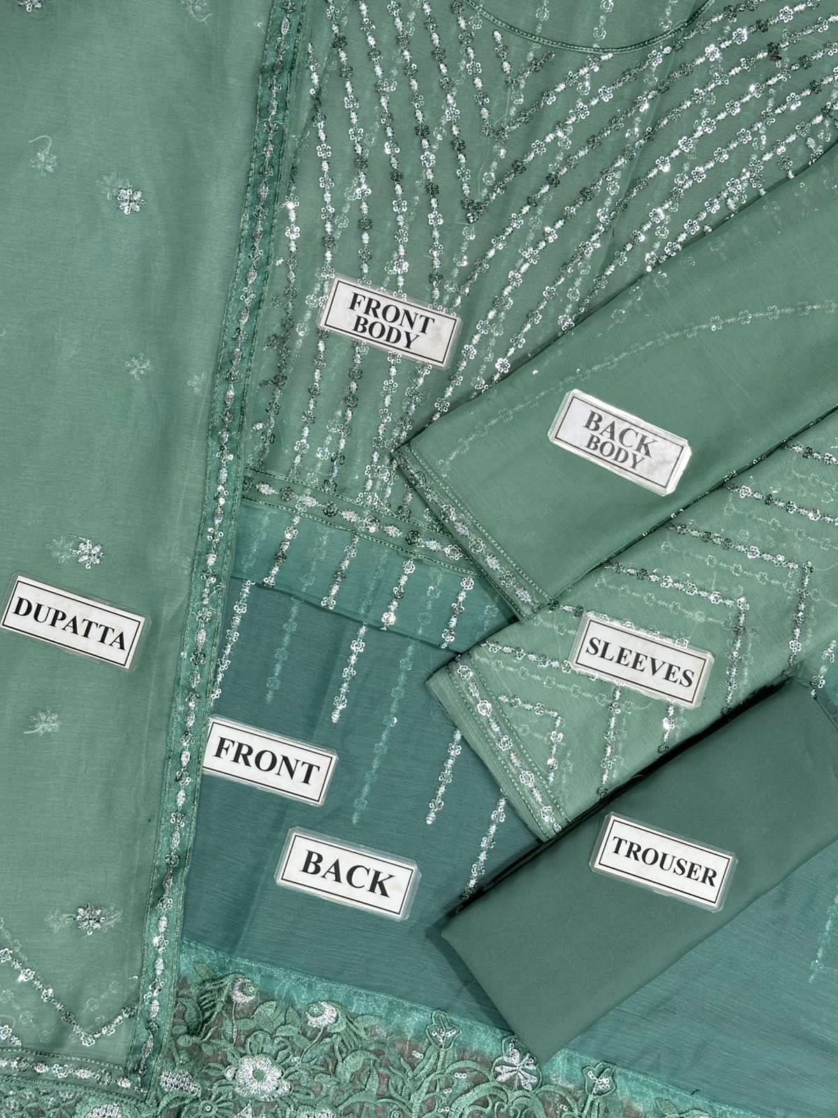 FAHAD HUSSAIN chiffon embroidered sequence maxi unstitched