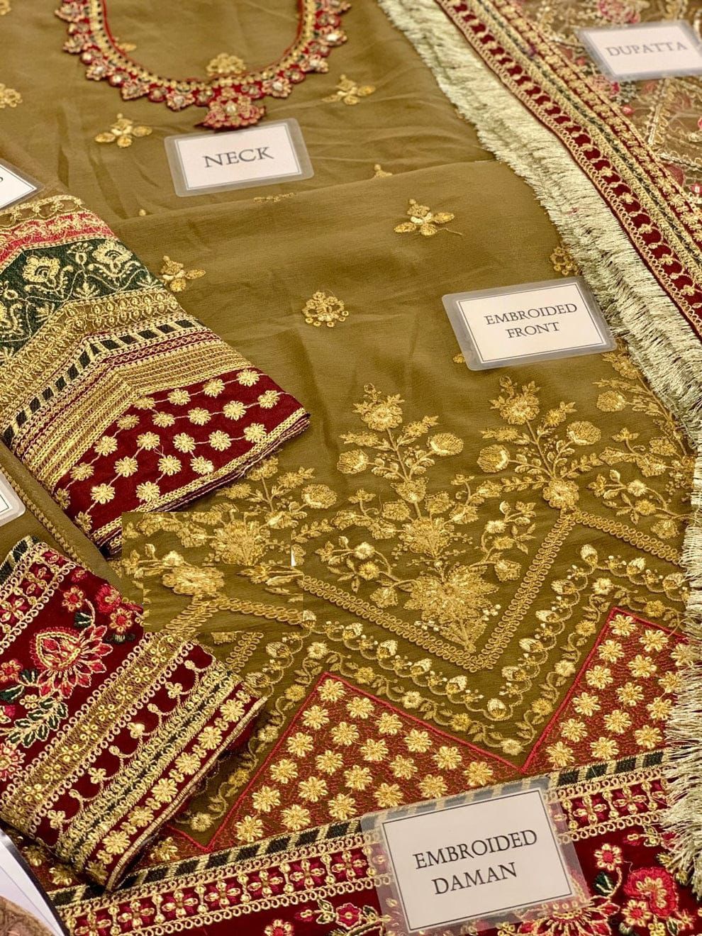 BAROQUE chiffon embroidered sequence luxury suit