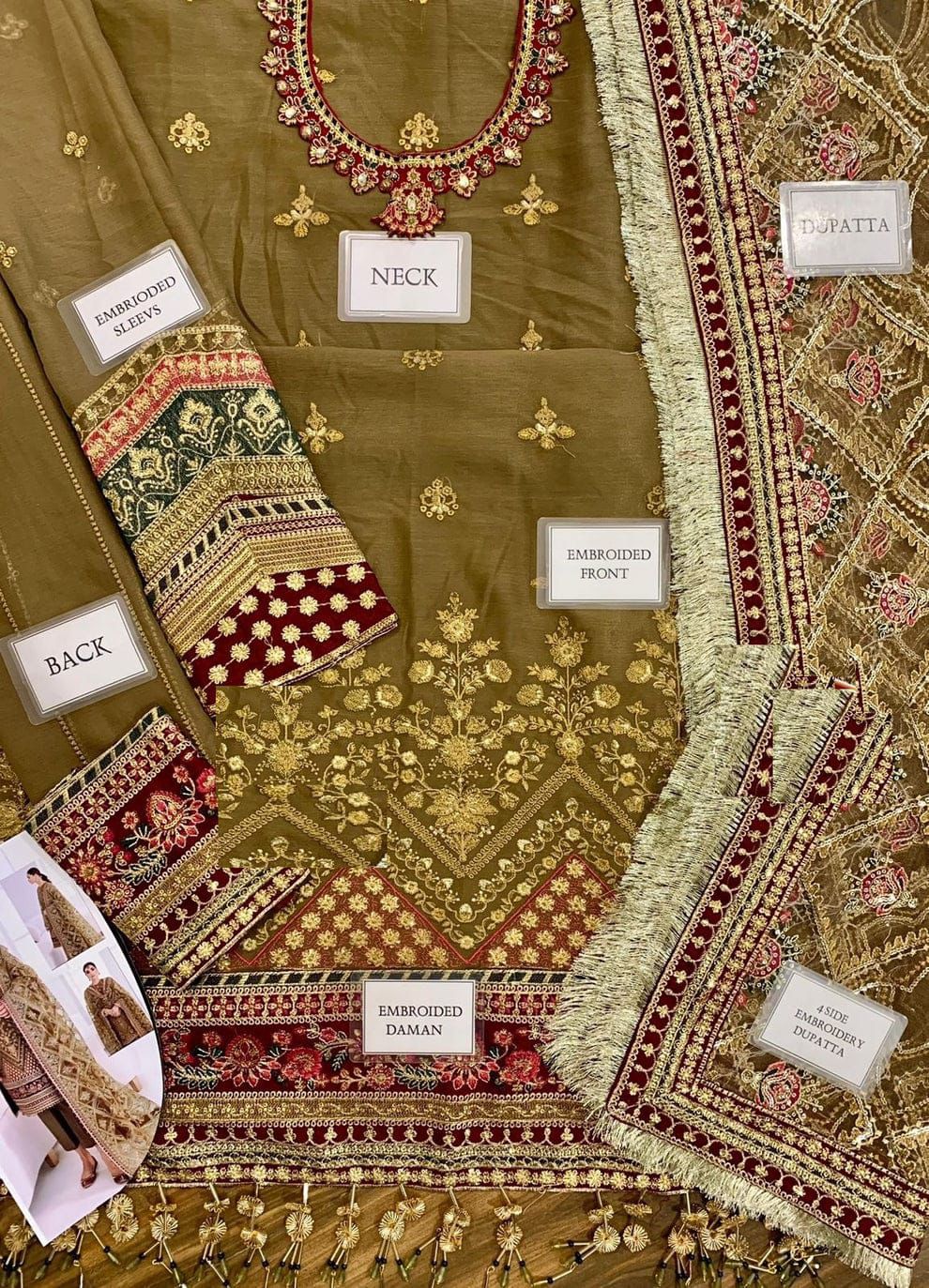 BAROQUE chiffon embroidered sequence luxury suit