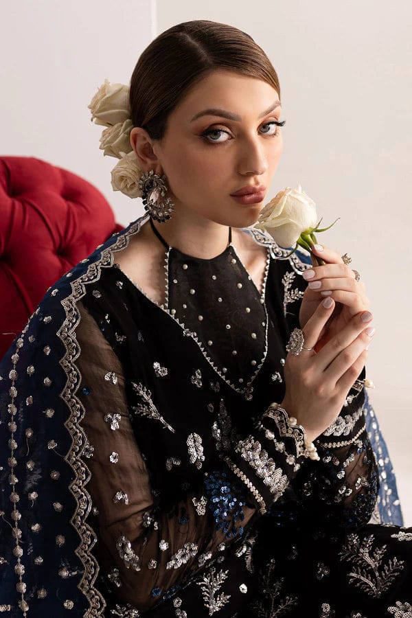 NUREH Chiffion embroidered sequence unstitched 3pc