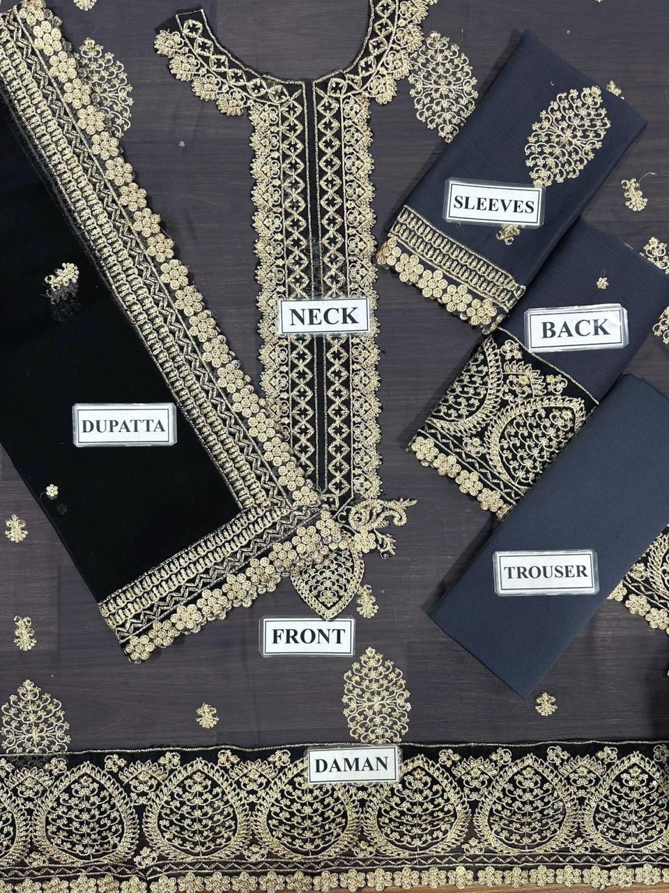 ASIM JOFA chiffon embroidered unstitched 3pc