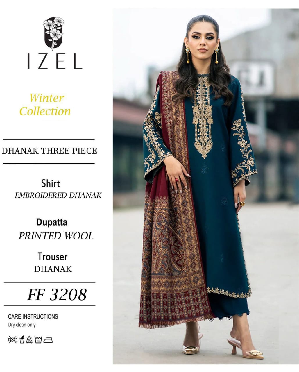 Izel Brand Luxury Embroidered Suit
